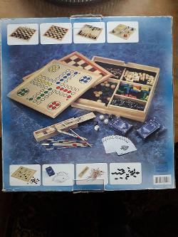 Wooden board game set
