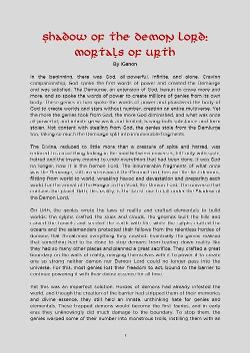 Shadow of the Demon Lord: Mortals of Urth