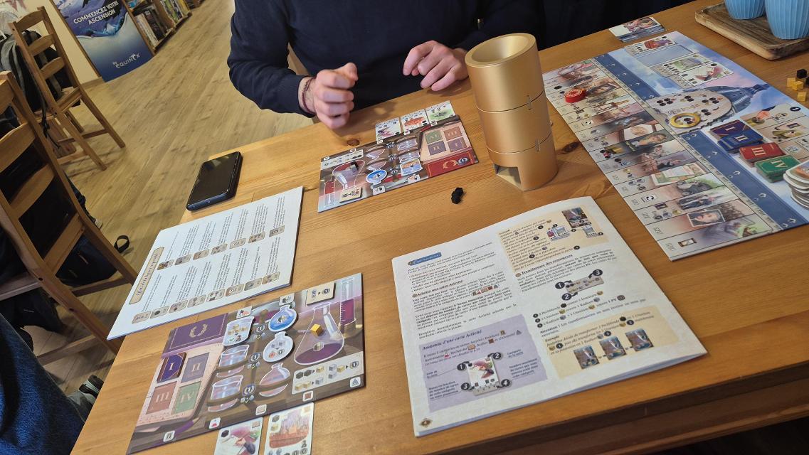 In the Footsteps of Marie Curie on the table, photo by Sweetnesspanda