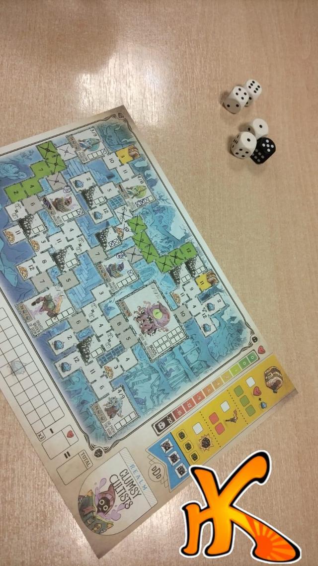 Dungeons, Dice & Danger on the table, photo by Amy