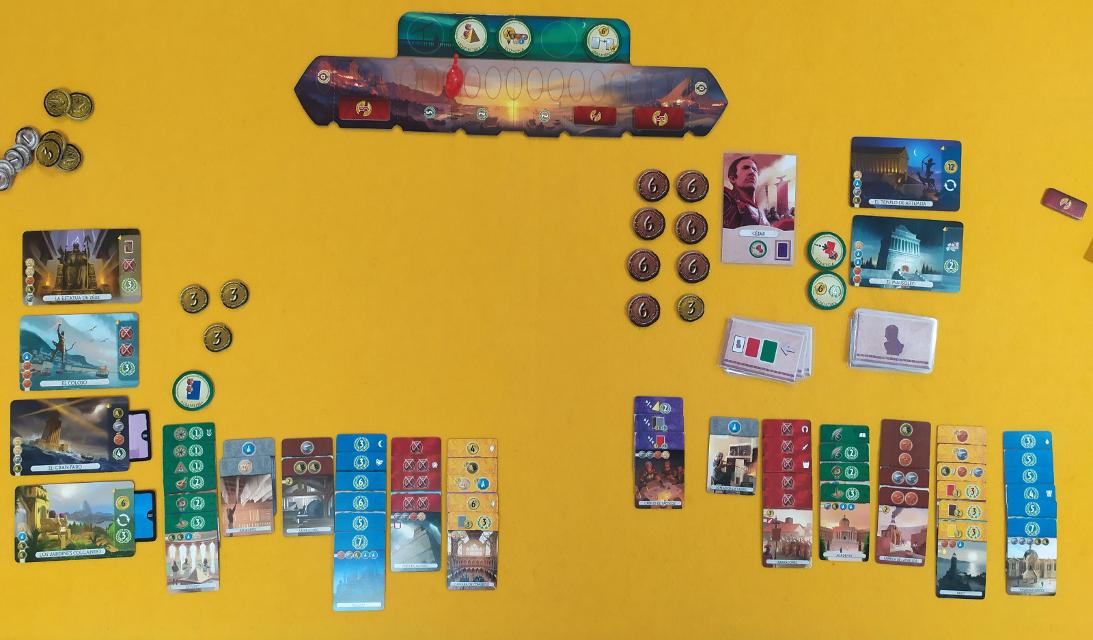 7 Wonders Duel op tafel, foto van Daniel