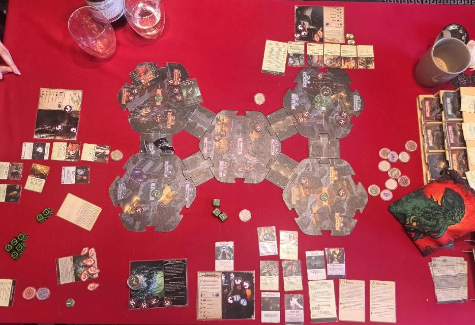 Arkham Horror (Third Edition) on the table, photo by Никита Исаев