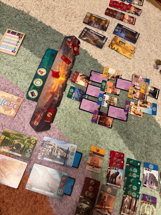 7 Wonders Duel op tafel, foto van Nina