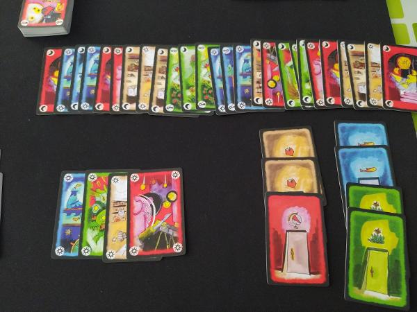 Onirim (Second Edition) on the table, photo by David Puyalto