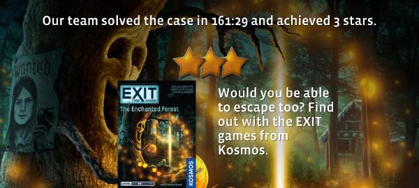 EXIT: The Game – The Enchanted Forest on the table, photo by Brandon Storm
