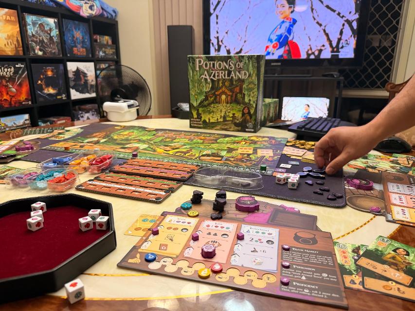Potions of Azerland on the table, photo by Paige