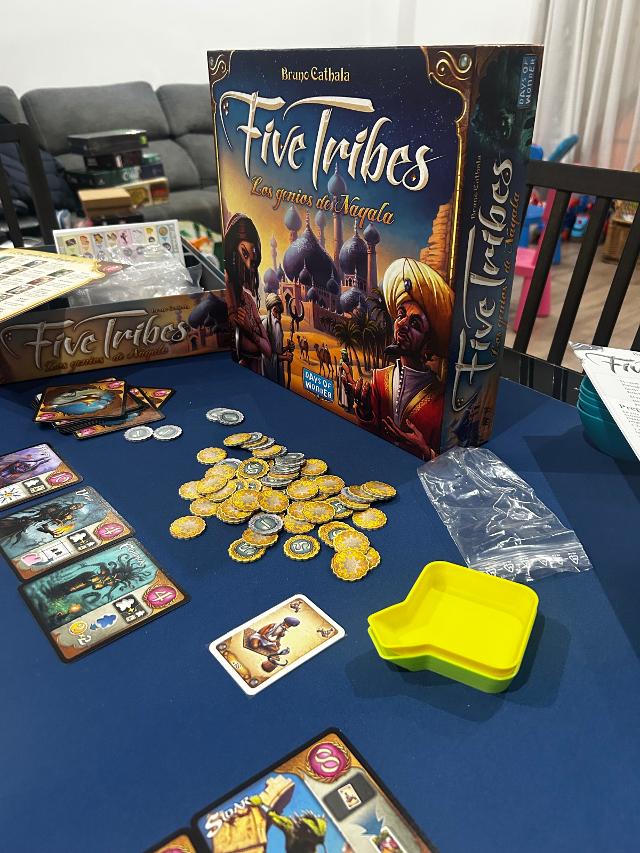 Five Tribes: The Djinns of Naqala on the table, photo by David