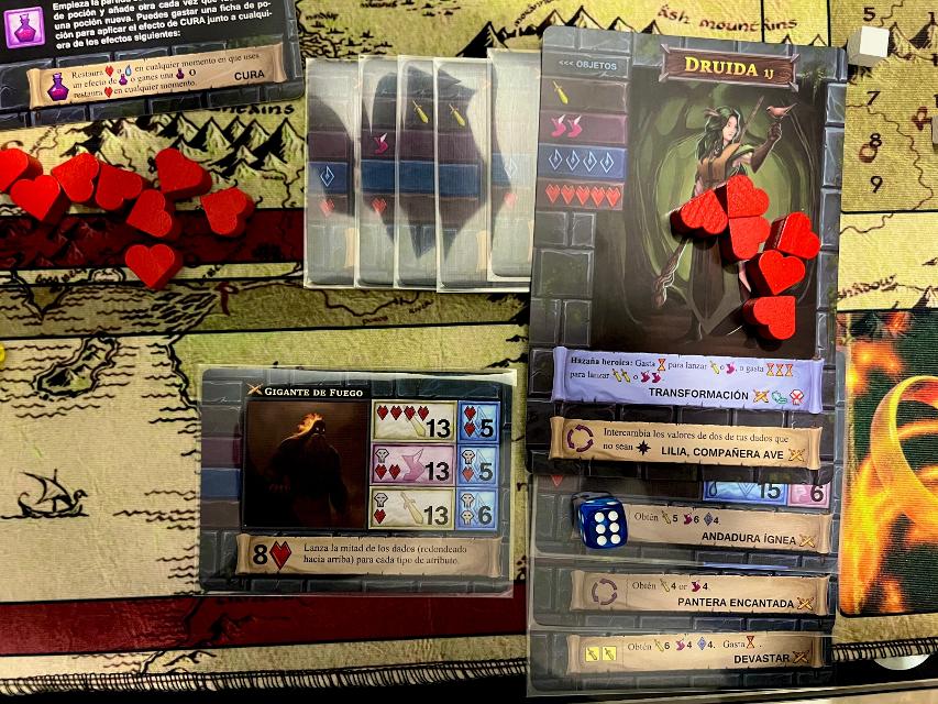 One Deck Dungeon: Forest of Shadows on the table, photo by Antonello