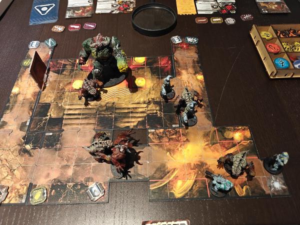 DOOM: The Board Game on the table, photo by Roger