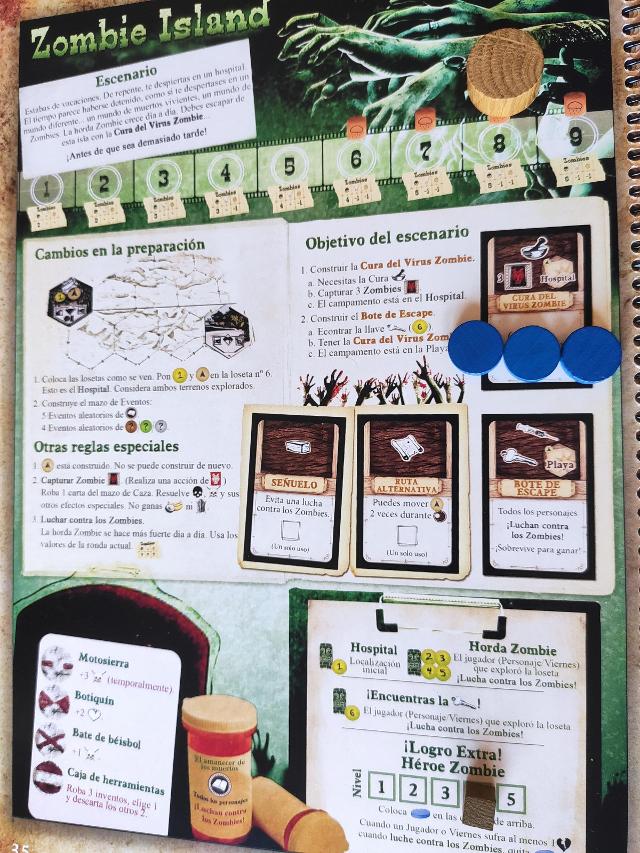 Robinson Crusoe: Aventuras na Ilha Amaldiçoada na mesa, foto de Mario Estruch