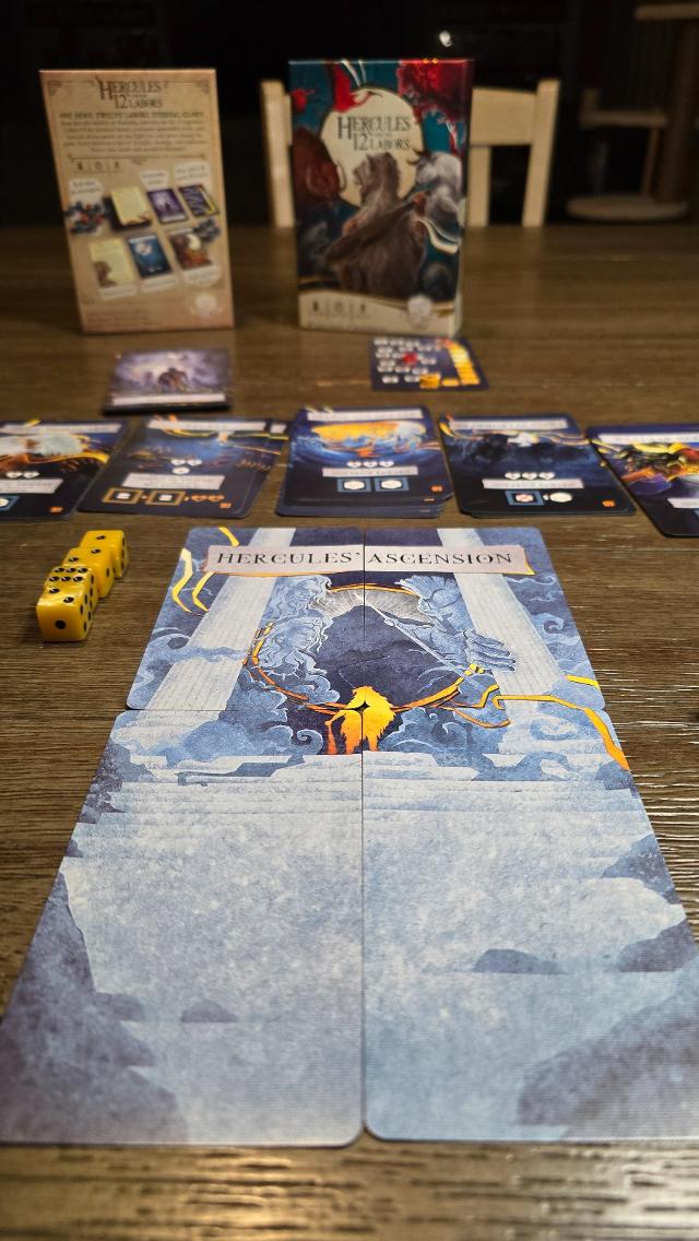 Hercules and the 12 Labors on the table, photo by Chris Salazar