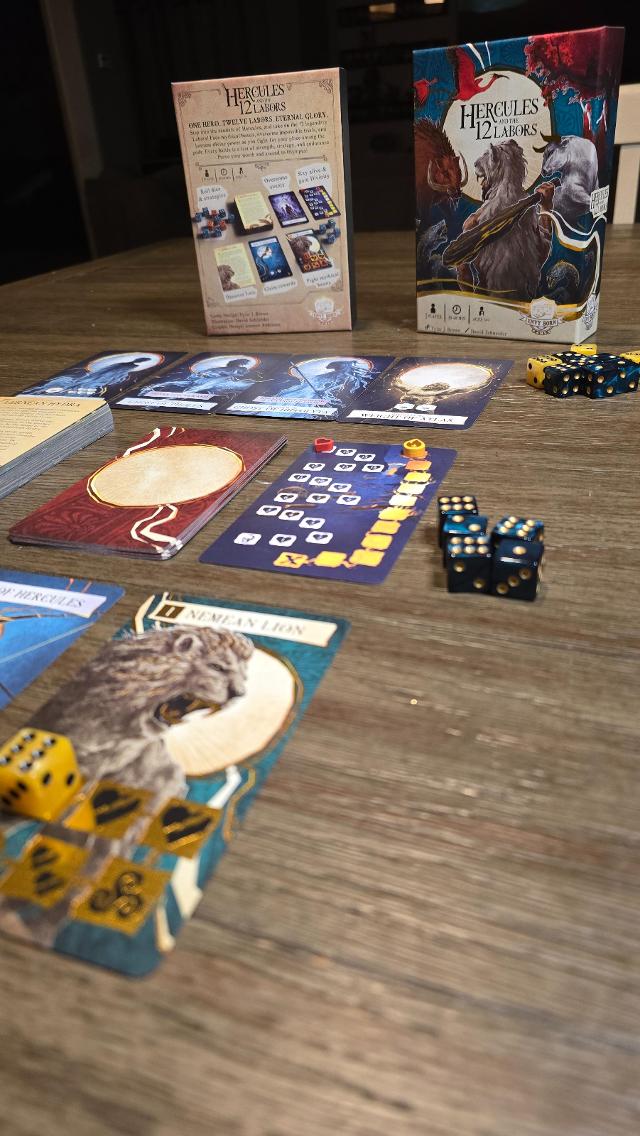 Hercules and the 12 Labors on the table, photo by Chris Salazar