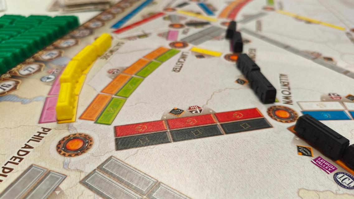 Ticket to Ride: Germany på bordet, foto af Mochilo