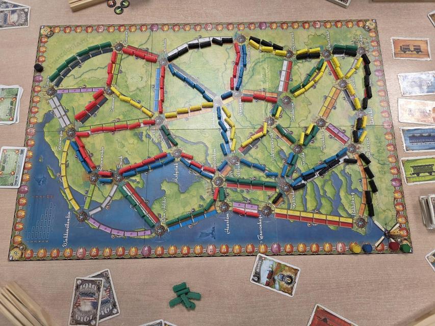 Ticket to Ride: Germany på bordet, foto af Amy