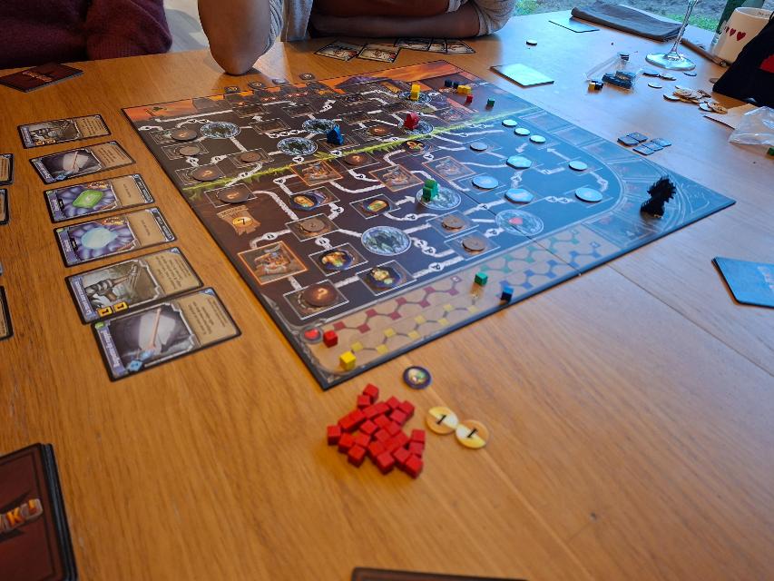 Clank!: A Deck-Building Adventure op tafel, foto van Ste