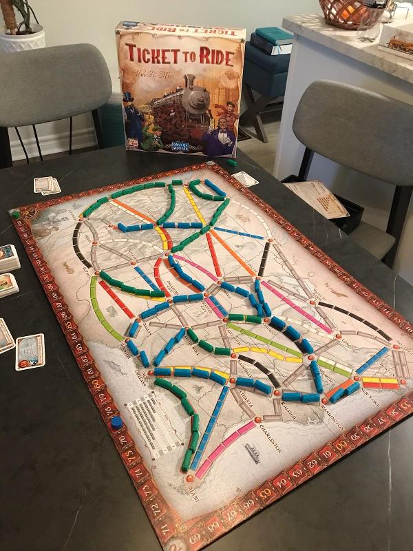 Ticket to Ride op tafel, foto van Brandon Storm