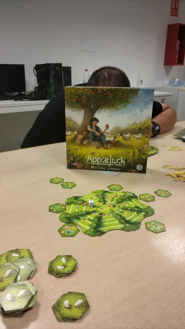 Applejack on the table, photo by Amy