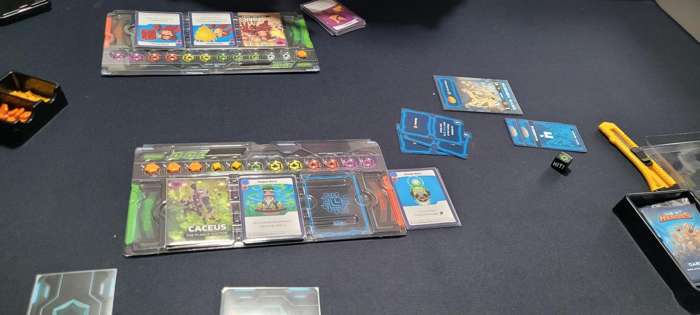 One-Hit Heroes on the table, photo by AtomicFenix