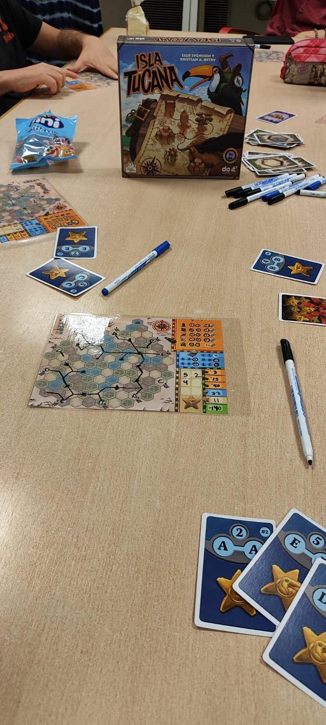 Trails of Tucana on the table, photo by Amy