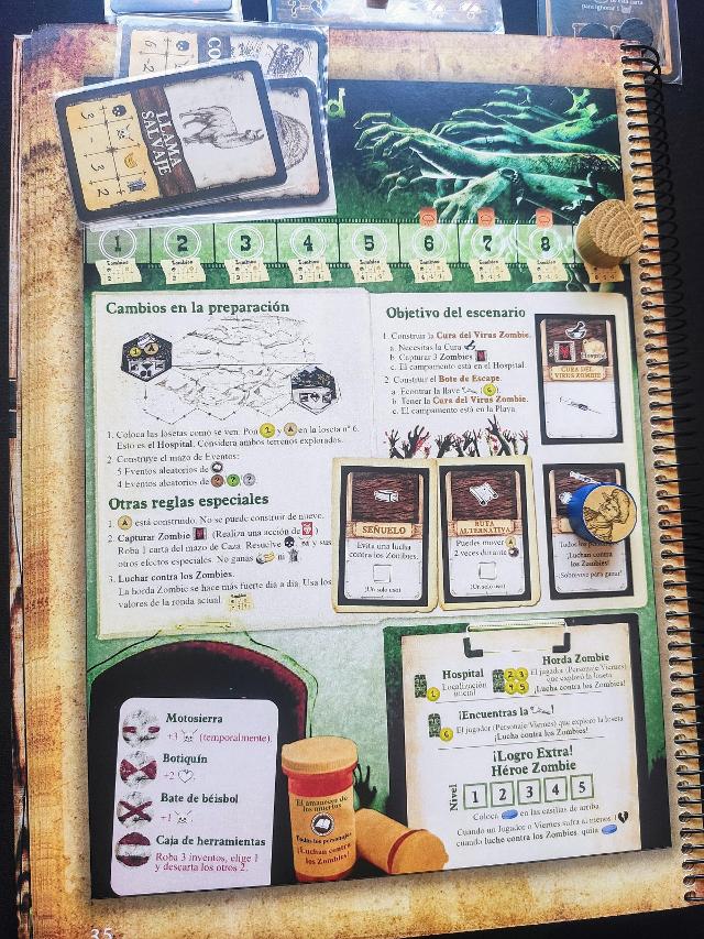 Robinson Crusoe: Aventuras na Ilha Amaldiçoada na mesa, foto de Mario Estruch