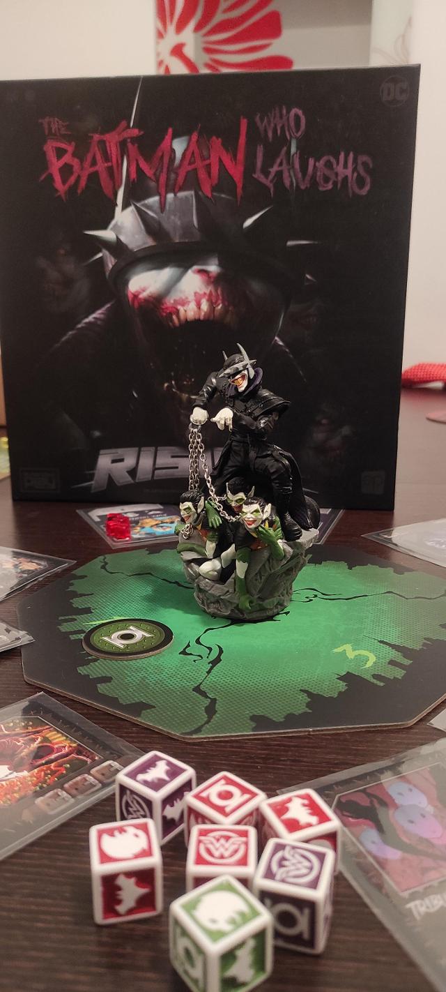 The Batman Who Laughs Rising on the table, photo by Pauliss