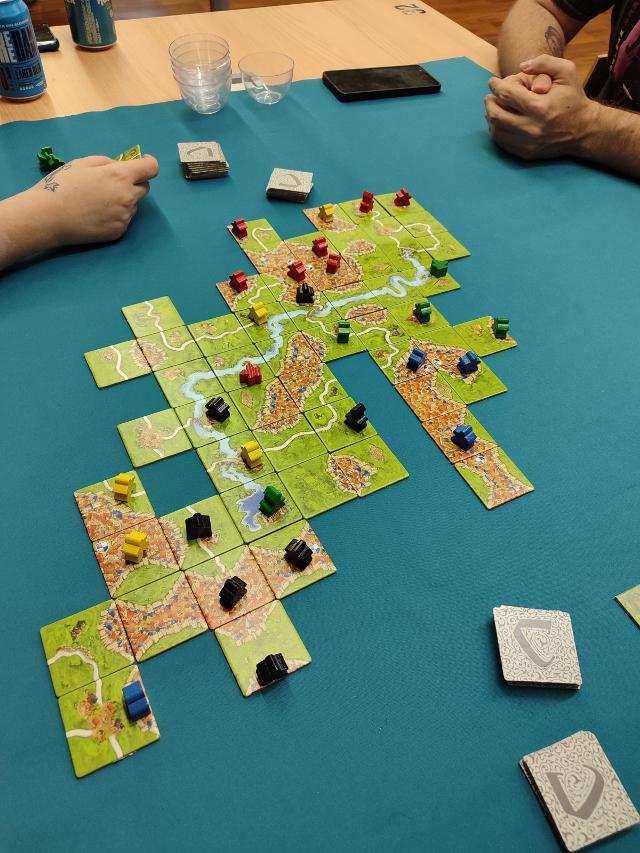 Carcassonne: 20th Anniversary Edition on the table, photo by Shinychi3