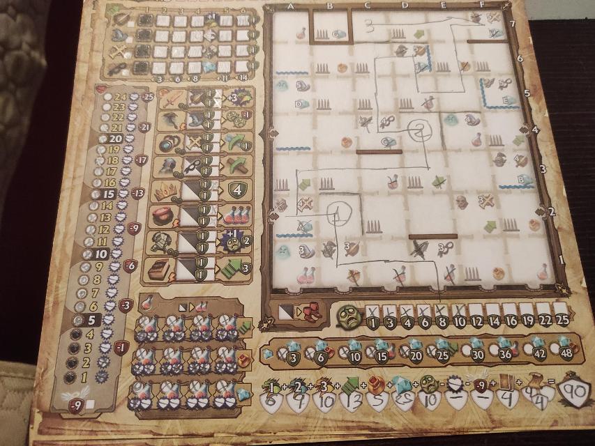 Paper Dungeons: A Dungeon Scrawler Game on the table, photo by Pauliss