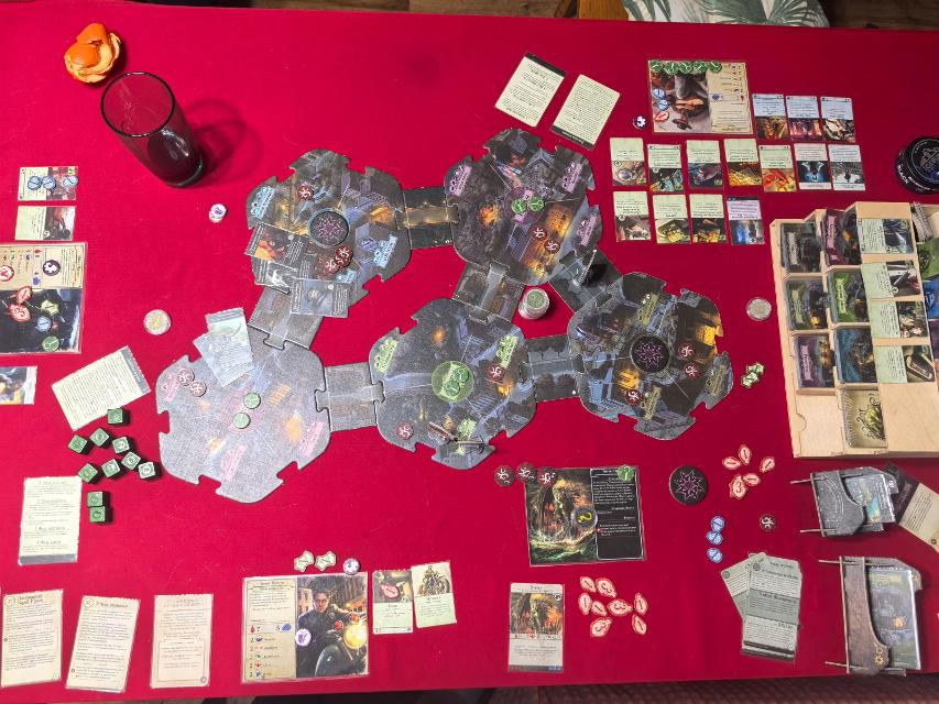 Arkham Horror (Third Edition) on the table, photo by Никита Исаев