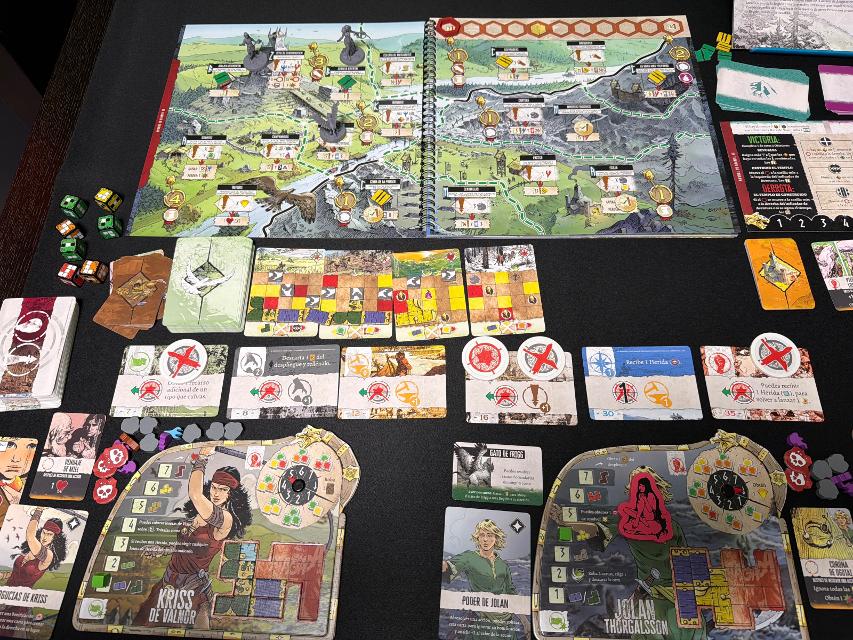 Thorgal: The Board Game on the table, photo by Sonia Perez