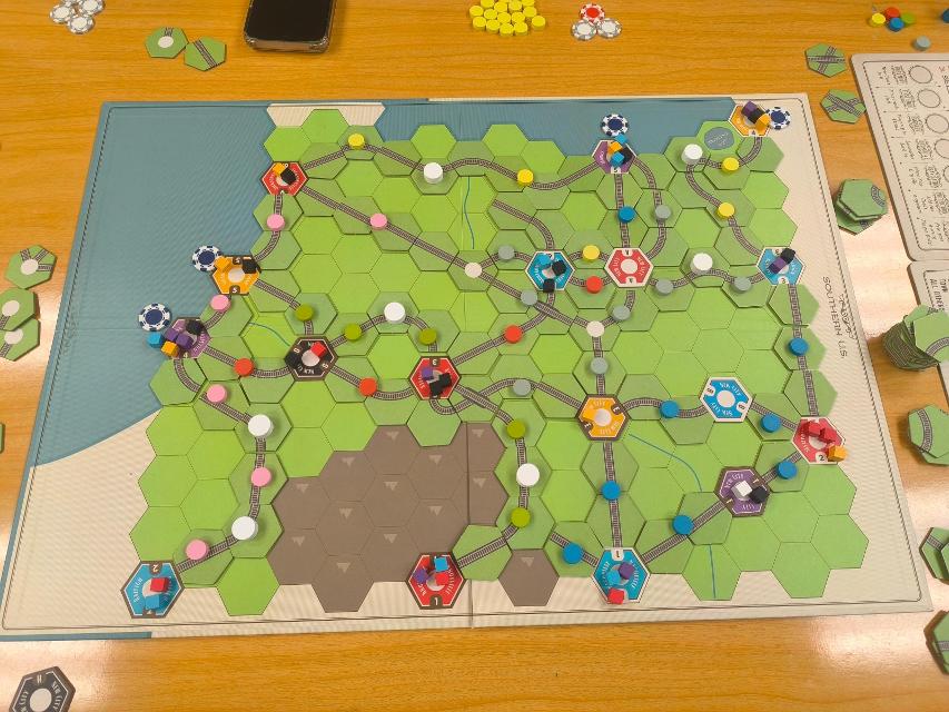 Age of Steam sur la table, photo de Sapinto