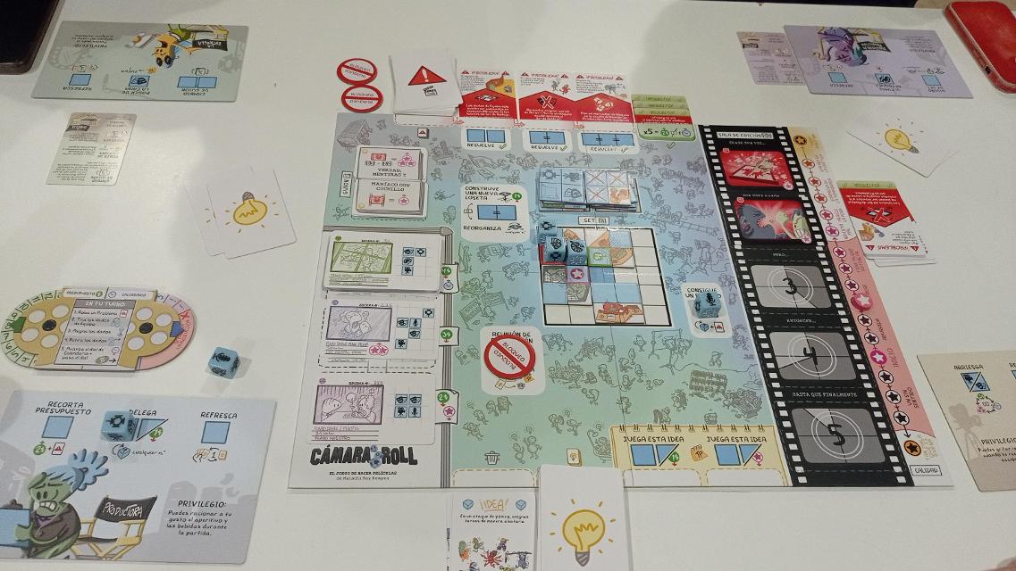 Roll Camera!: The Filmmaking Board Game on the table, photo by Carcolo