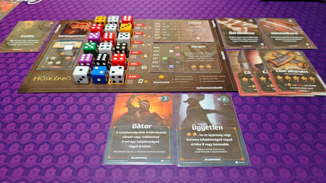 Roll Player pöydällä, kuva: onyxo
