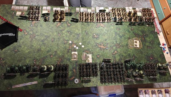 Runewars: Miniaturenspiel auf dem Tisch, Foto von Roger