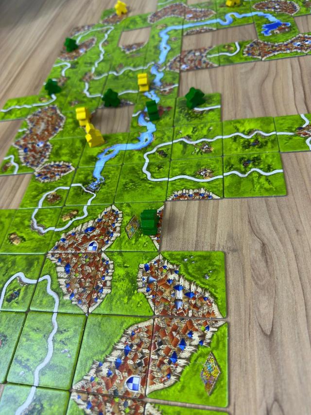 Carcassonne Demo on the table, photo by MarFe MaAn
