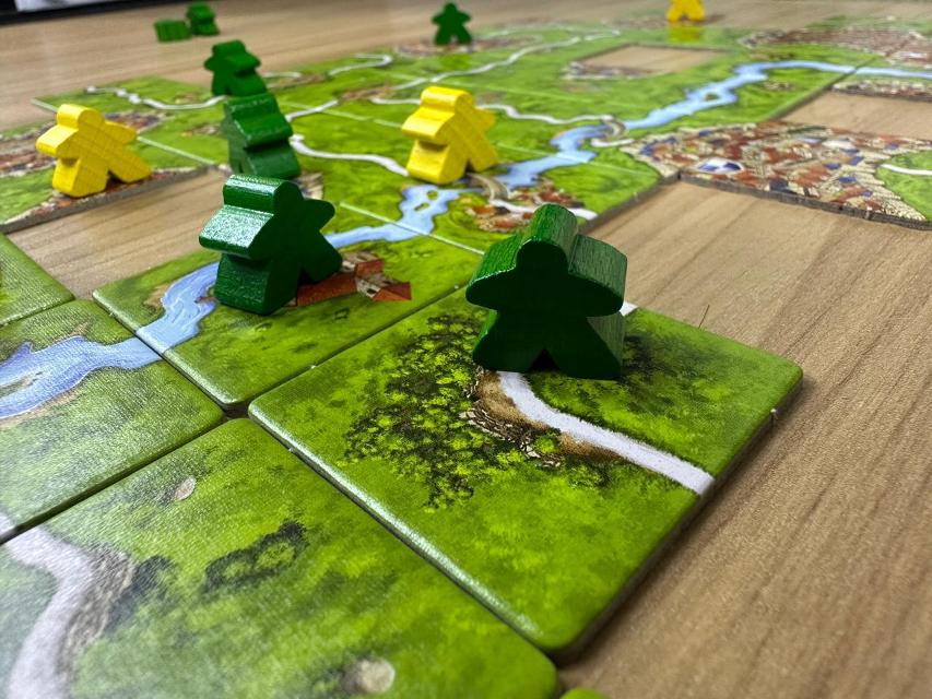 Carcassonne Demo on the table, photo by MarFe MaAn