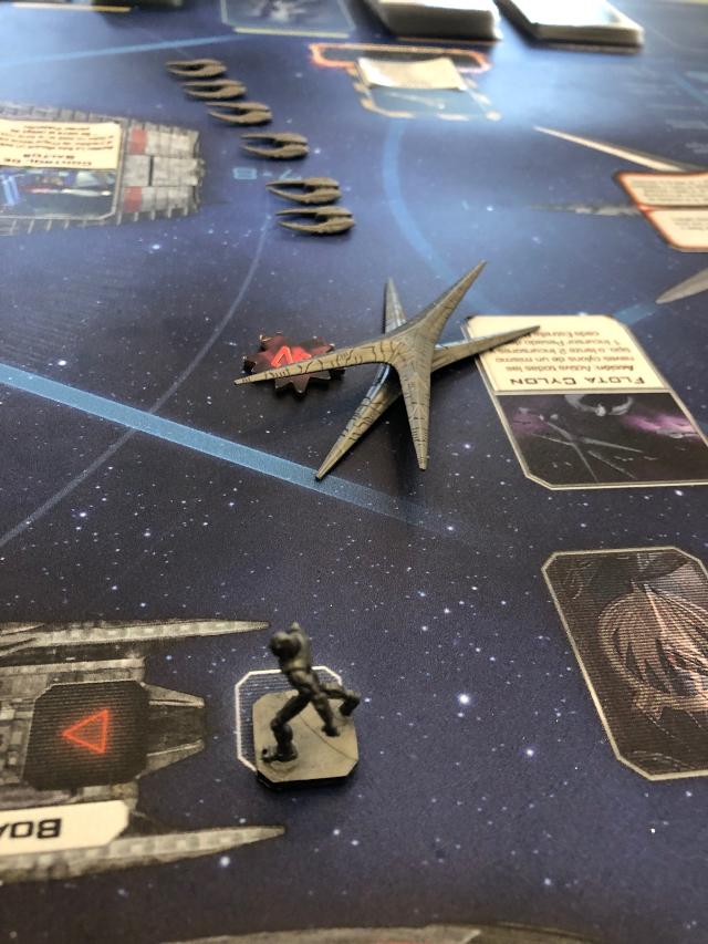 Battlestar Galactica: The Board Game on the table, photo by Laura V.