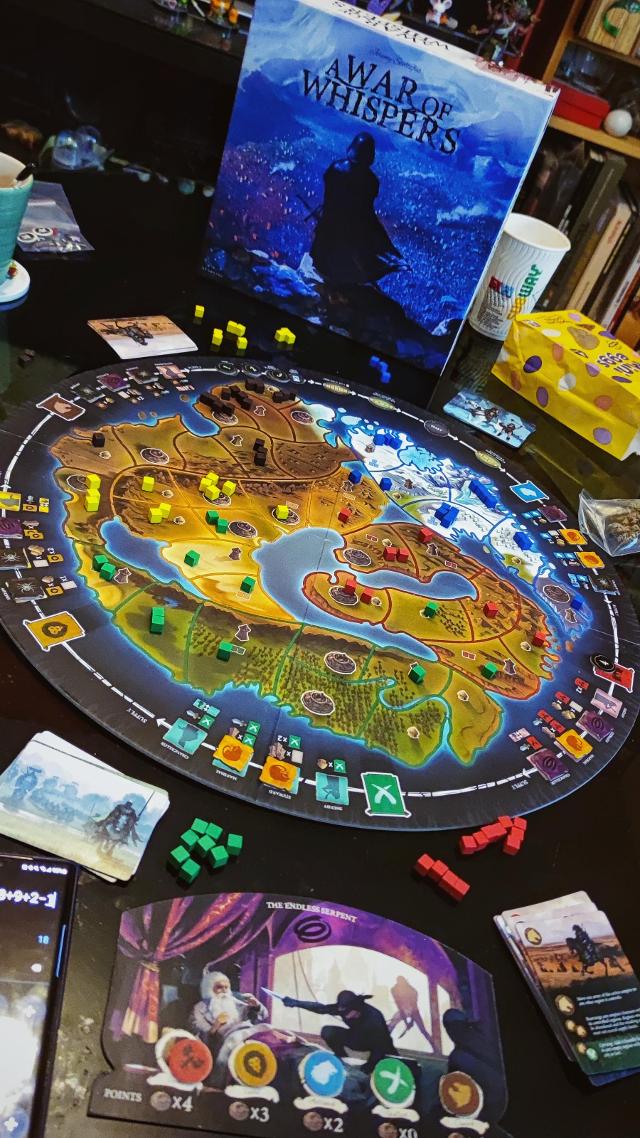 A War of Whispers on the table, photo by thisisaspace