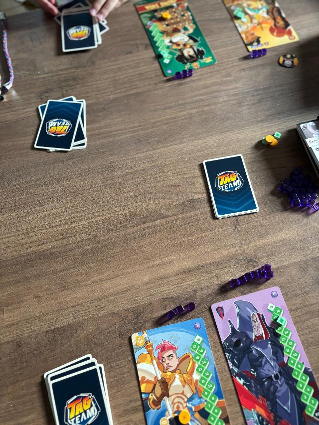 Tag Team op tafel, foto van Nina