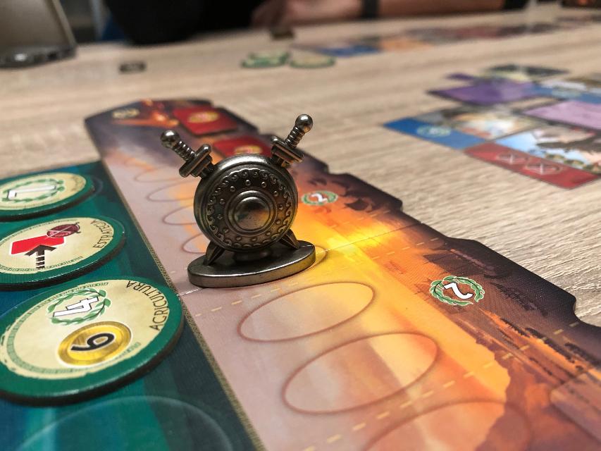 7 Wonders Duel op tafel, foto van Laura V.