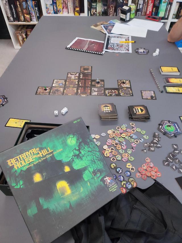 Betrayal at House on the Hill: 3rd Edition on the table, photo by Victor Guardo