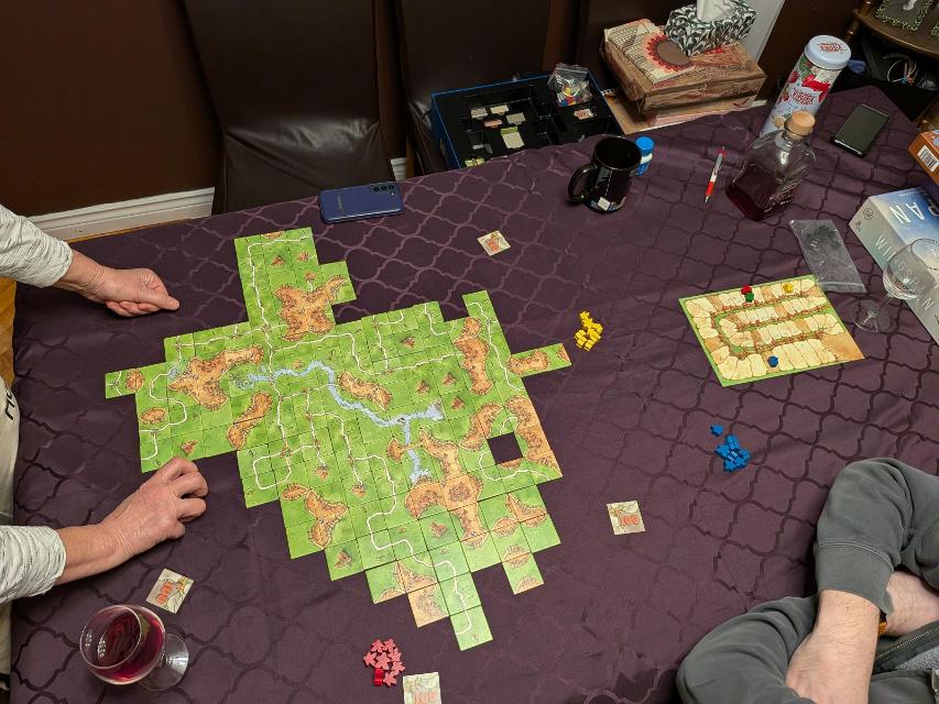 Carcassonne Big Box 4 on the table, photo by Mateui