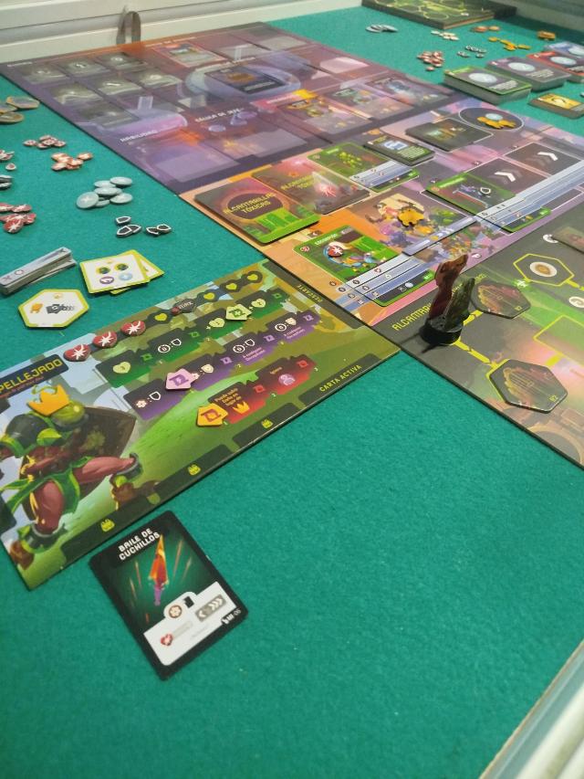 Dead Cells: The Rogue-Lite Board Game on the table, photo by Victor Mañas
