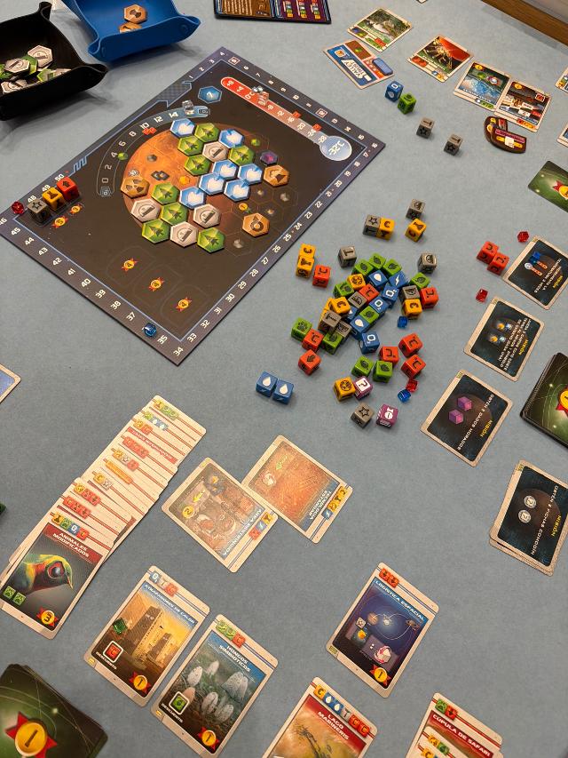 Terraforming Mars: The Dice Game on the table, photo by neogeneration