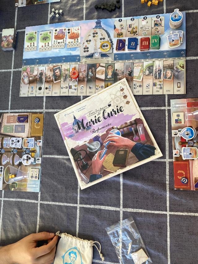 In the Footsteps of Marie Curie on the table, photo by Juanlu