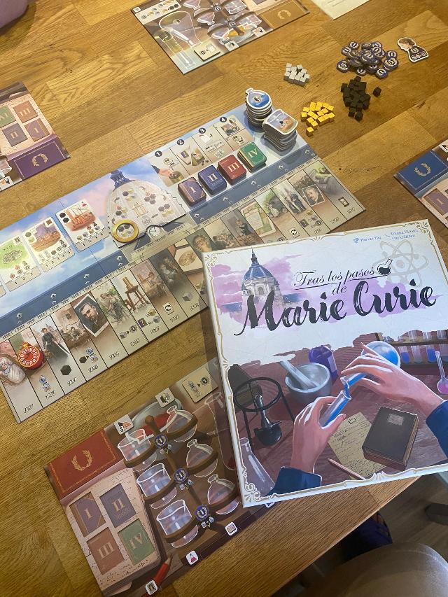 In the Footsteps of Marie Curie on the table, photo by Juanlu