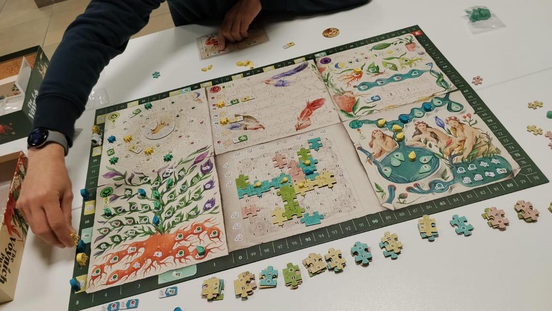 The Voynich Puzzle on the table, photo by Amy