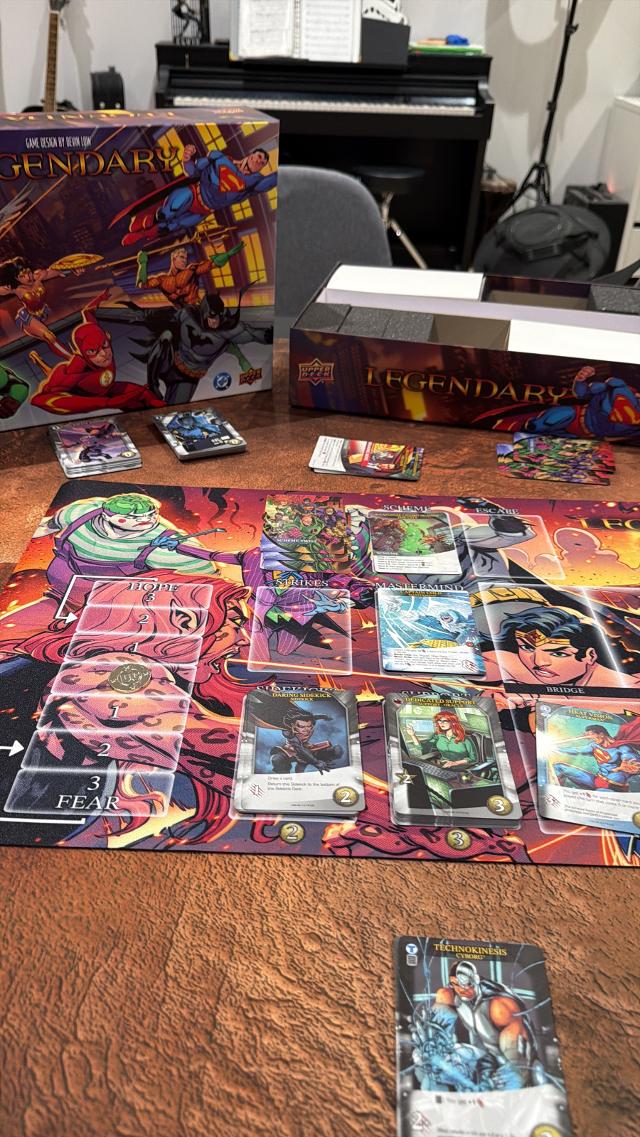 Legendary: A DC Deck Building Game on the table, photo by neogeneration