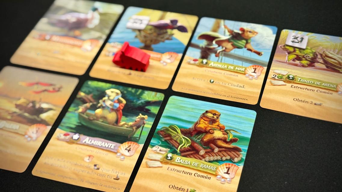 Farshore: Ein Spiel in der Welt von Everdell auf dem Tisch, Foto von Dídac