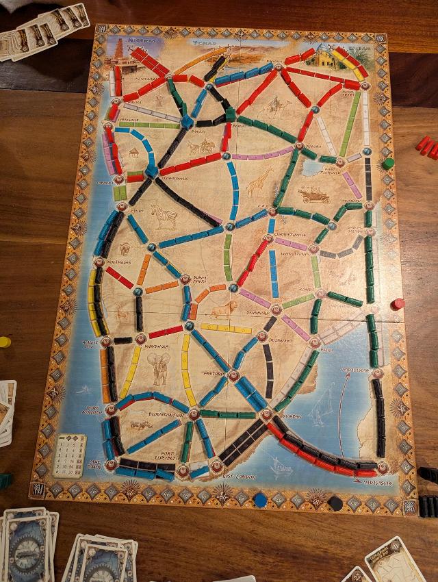 Ticket to Ride Map Collection 3: The Heart of Africa na stole, foto: Blaine