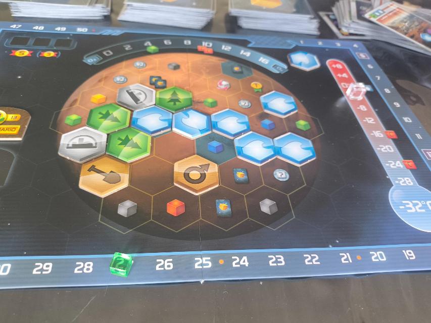 Terraforming Mars: The Dice Game on the table, photo by Heldisil